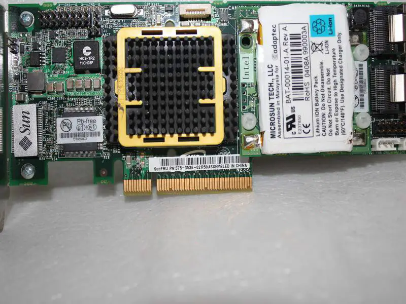 SUN 375-3536 Κάρτα συστοιχίας RAID PCI-E SAS με μπαταρία