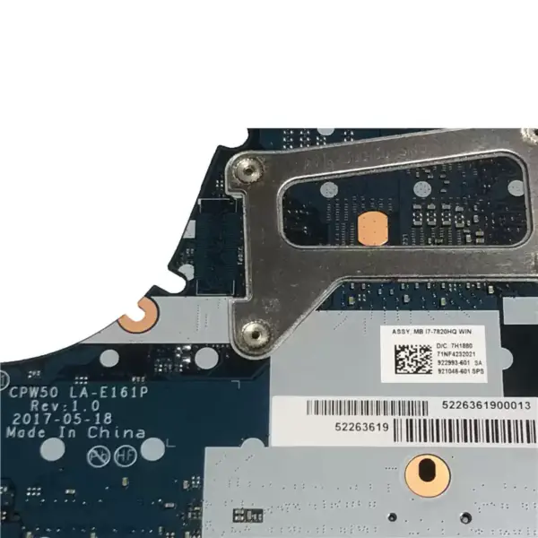 Μητρική πλακέτα HP ZBook 15 G4 921048-001 921048-501 921048-601 LA-E161P