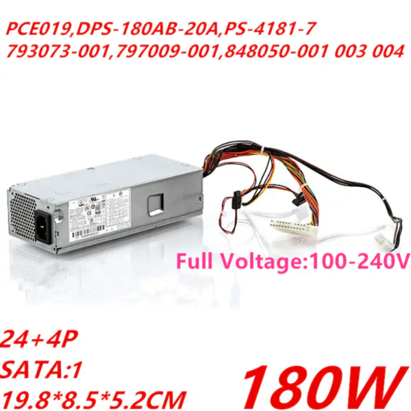 Τροφοδοτικό PSU για HP S5 S5-1333 1523 1537 180W τροφοδοτικό PCE019 PS-4181-7 793073-001 797009-001 848050-001