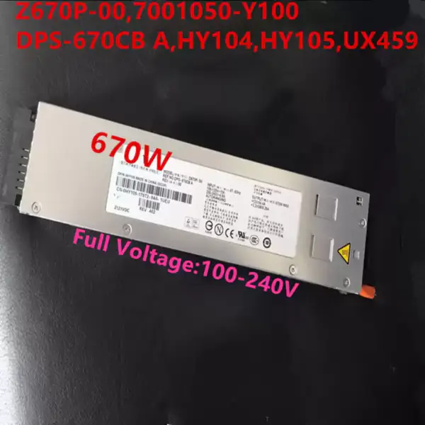 Τροφοδοτικό για Dell PowerEdge 1950 670W τροφοδοτικό Z670P-00 D670P-S0 7001050-Y100 DPS-670CB A HY104 HY105 UX459 A670P-00