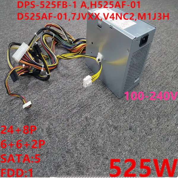 525W DPS-525FB-1 A H525AF-01 D525AF-01 7JVXX V4NC2 M1J3H PSU για Dell T3500 XPS 9100 9000