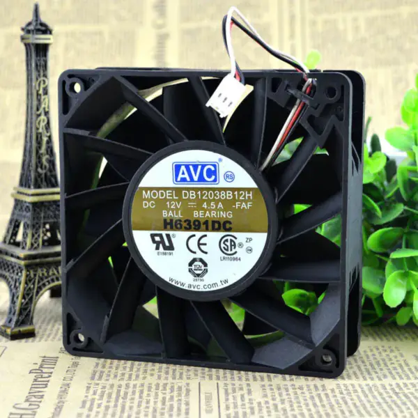 AVC 12CM 12038 12V 4.5A ανεμιστήρας DB12038B12H 3-σύρματος