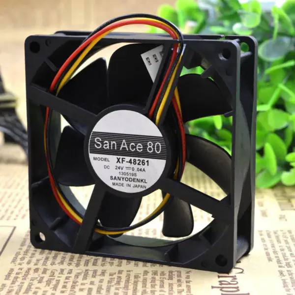 Sanyo XF-48261 8025 24V 0.04A 3-wire 8CM fan