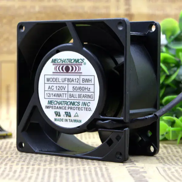 UF80A12/23BWH 115/230V 14/12W 80384-wire AB fan