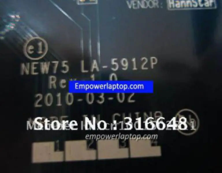 Acer 5551 MBPTQ02001 LA-5912P 75 Motherboard