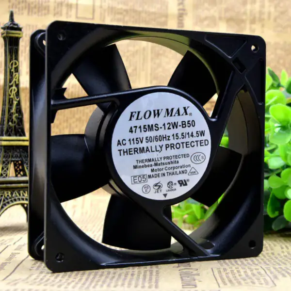 FLOW MAX 4715MS-12W-B50 4715MS-12T-B50 Ανεμιστήρας 115V 12CM