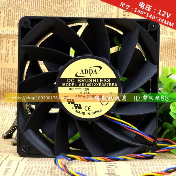 Ανεμιστήρας ADDA 14038 14CM 12V 5.20A AS14012XB387BB0