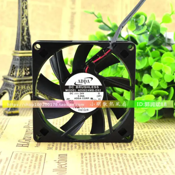 ADDA 8CM AD0824MB-D92 24V 0.09A ανεμιστήρας 3 καλωδίων