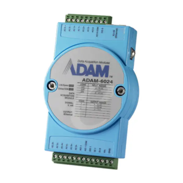 Advantech Μονάδα Modbus TCP 12-ch απομονωμένης καθολικής εισόδου/εξόδου ADAM-6024-A1E ΕΙΣΑΓΩΓΕΑΣ