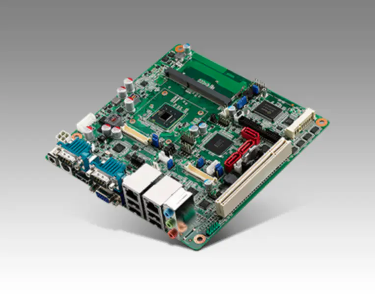 Advantech In-tel Atom D2550 Mini-ITX με CRT/2LVDS, 6COM και διπλές θύρες LAN