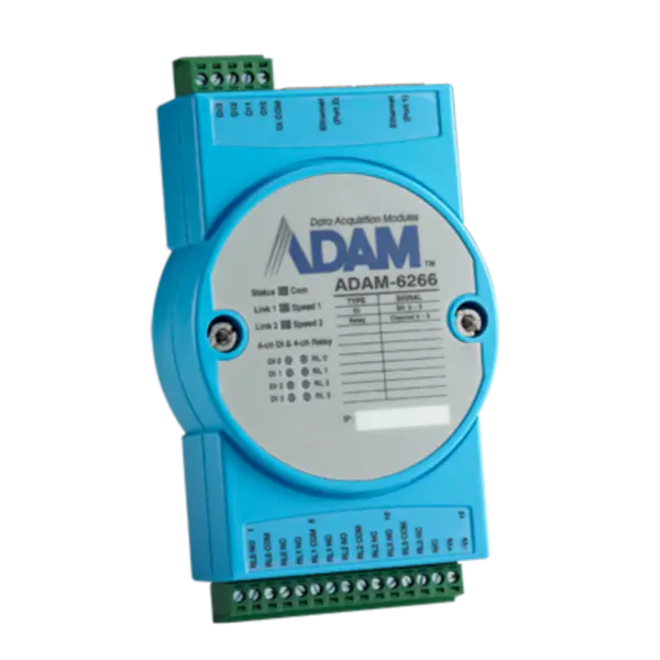 Μονάδα Modbus TCP εξόδου ρελέ 4 ch της Advantech με 4 ch DI ADAM-6266-AE