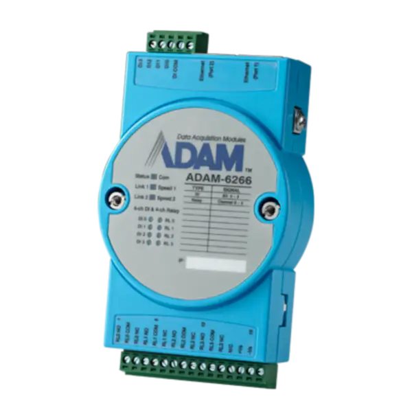 Μονάδα Modbus TCP εξόδου ρελέ 4 ch της Advantech με 4 ch DI ADAM-6266-AE