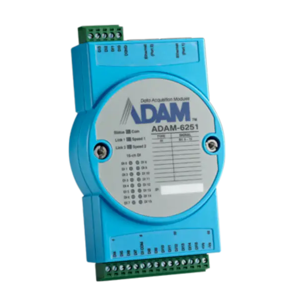 ADAM-6251-AE Μονάδα Modbus TCP της Advantech με απομονωμένη ψηφιακή είσοδο 16-ch