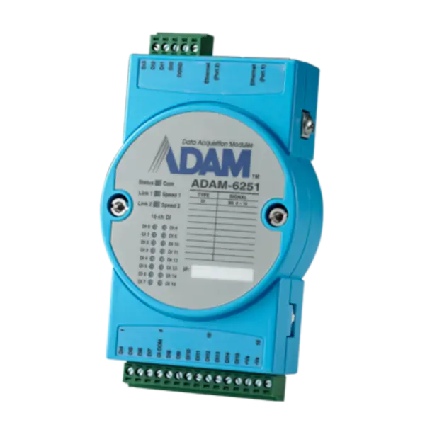 ADAM-6251-AE Μονάδα Modbus TCP της Advantech με απομονωμένη ψηφιακή είσοδο 16-ch