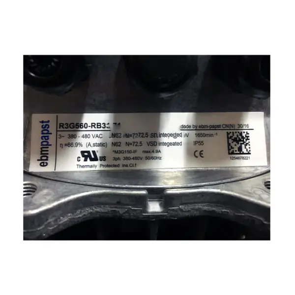 Ανεμιστήρας Ebmpapast R3G560-RB31-71