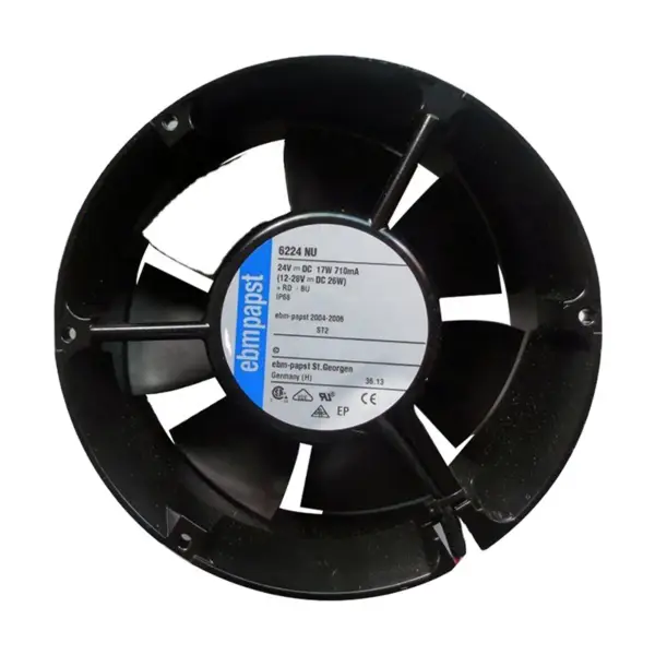 172 x 51mm 24 V DC ροή αέρα 410m3 / h 3400rpm ebmpapst ανεμιστήρας 6224NU 17251 ανεμιστήρας ψύξης inverter