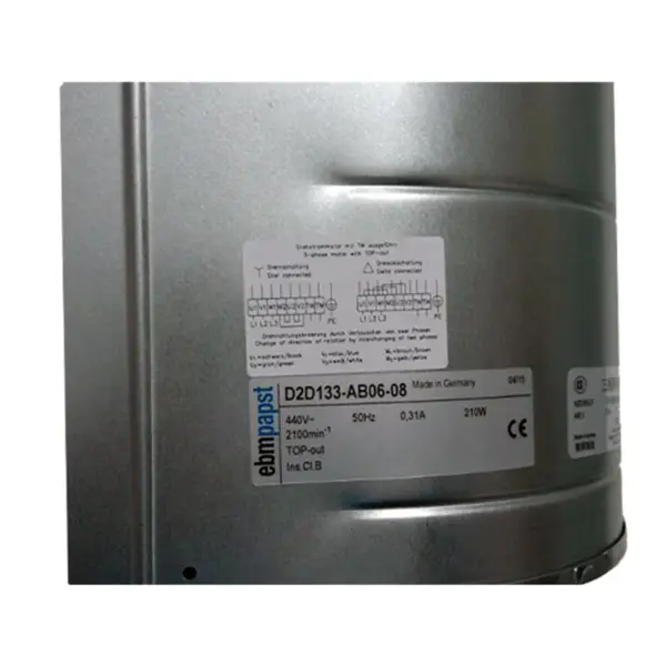 EBM PAPST 210W 0.31A D2D133-AB06-08 διπλής εισόδου φυγοκεντρικός ανεμιστήρας ψύξης γραφείου