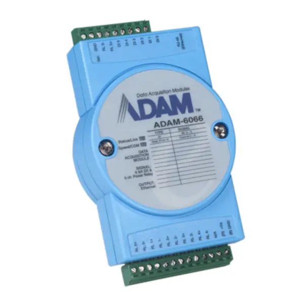 Advantech ADAM-6066-D Μονάδα Modbus TCP ψηφιακής εισόδου 6-ch και ρελέ ισχύος 6-ch
