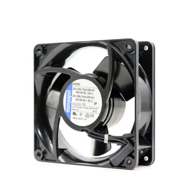 119 x 119 x 38mm 230 V AC ροή αέρα 123m3 / h 2350 rpm 4580N Ρουλεμάν με έδρανο ebm papst ανεμιστήρα ψύξης