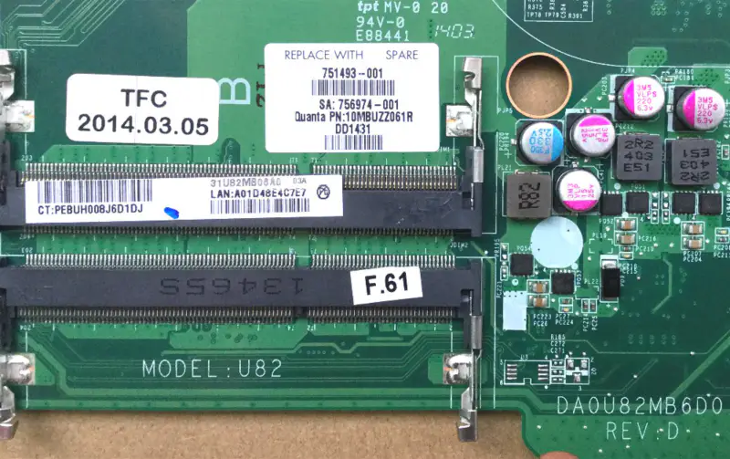 Μητρική πλακέτα HP 15-N 15T-N 751493-501 751493-001 I7-4500U