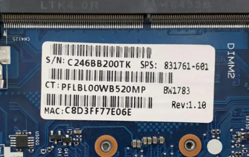 Μητρική πλακέτα HP TNN-I42C 820 G3 831761-001 6050A2892301-MB-A01