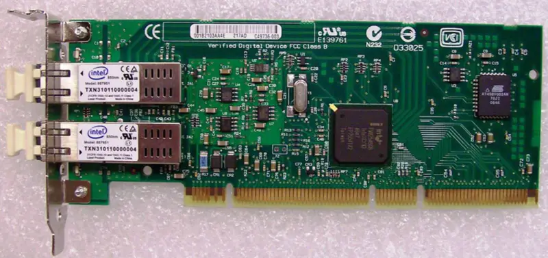 Intel PWLA8492MFG3L20 Προσαρμογέας διπλής οπτικής ίνας PRO/1000 MF PCI-X