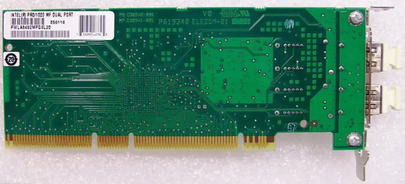 Intel PWLA8492MFG3L20 Προσαρμογέας διπλής οπτικής ίνας PRO/1000 MF PCI-X