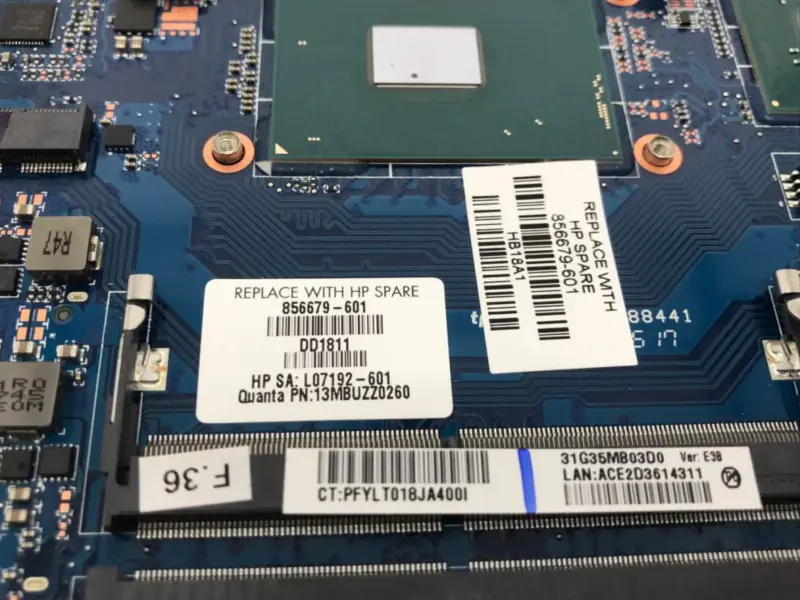 Μητρική πλακέτα HP 15-AX 15-BC 856679-001 856679-501 856679-601 DAG35AMB8E0