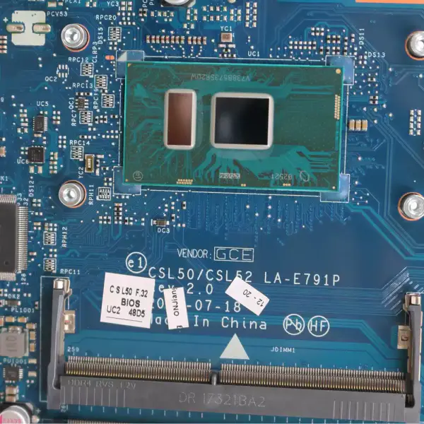 Μητρική πλακέτα φορητού υπολογιστή HP 250 G6 15-BS 924755-001 924755-501 924755-601 CSL50/CSL52 LA-E791P με SR2UW i3-6006u DDR4