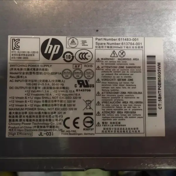 Τροφοδοτικό HP D10-320P1A PS-4321-2HP