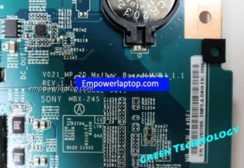 Sony A1832541A V021_MP 1P-0113J02-8011 MBX-245 Motherboard