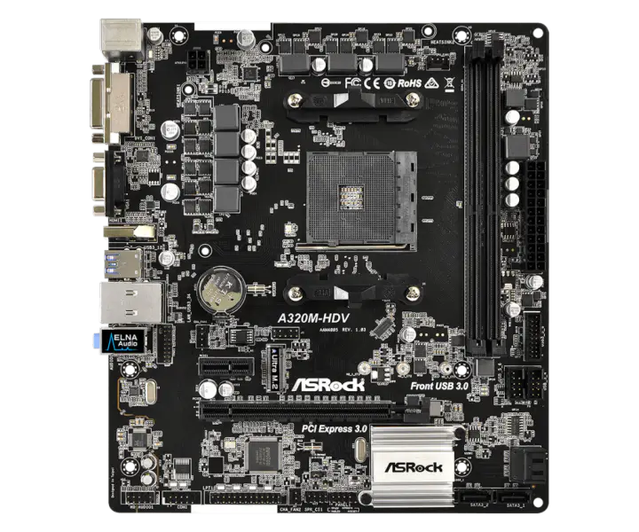 Μητρική πλακέτα Asrock A320M-HDV AM4 DDR4 32G M-ATX
