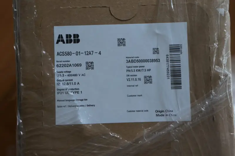 Αντιστροφέας ABB ACS580-01-12A7-4