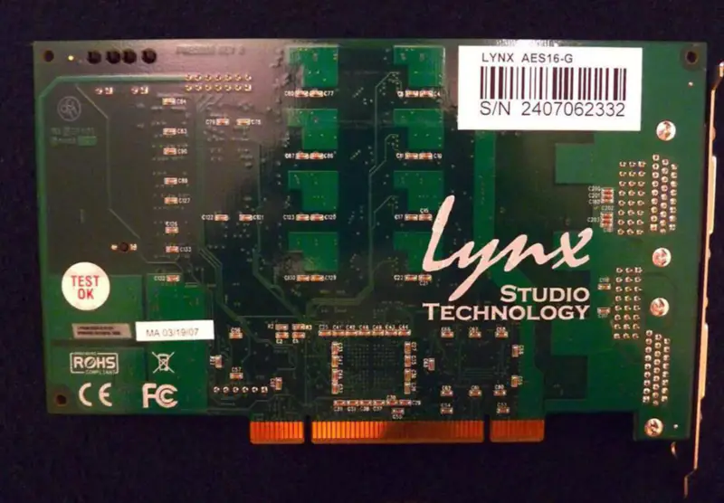 Επαγγελματική κάρτα ήχου LYNX AES16 PCI G Interface