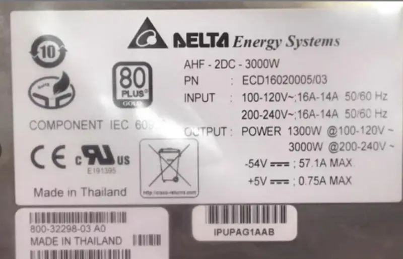 ΔΕΛΤΑ AHF-2DC-3000W ECD16020005/03 Τροφοδοτικό 3000W