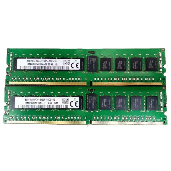 2pcs Hma41gr7mfr4n-tf Ram για τη μνήμη διακομιστή Sk Hynix 8gb Ddr4 2133mhz Ecc Reg 1rx4 Pc4-2133p Server Memory