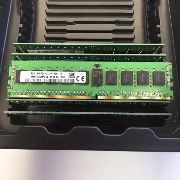 2pcs Hma41gr7mfr4n-tf Ram για τη μνήμη διακομιστή Sk Hynix 8gb Ddr4 2133mhz Ecc Reg 1rx4 Pc4-2133p Server Memory