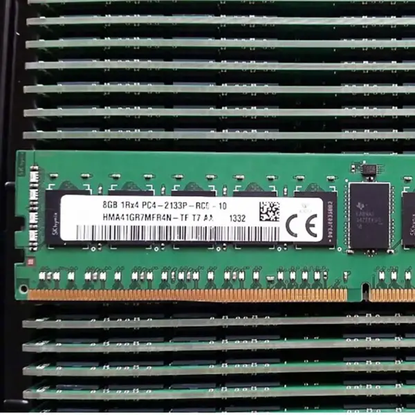 2pcs Hma41gr7mfr4n-tf Ram για τη μνήμη διακομιστή Sk Hynix 8gb Ddr4 2133mhz Ecc Reg 1rx4 Pc4-2133p Server Memory