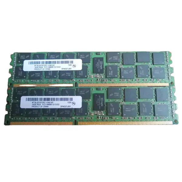 2pcs Mt36jsf2g72pz-1g9e1 Ram για την μνήμη Mt 16gb Ddr3 1866mhz Reg 2rx4 Pc3-14900 Memory