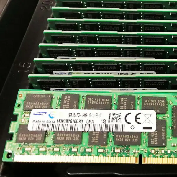 2pcs M393b2g70db0-cma Ram για τη μνήμη διακομιστή Samsung 16gb Ddr3 1866mhz Reg 2rx4 Pc3-14900r Server Memory