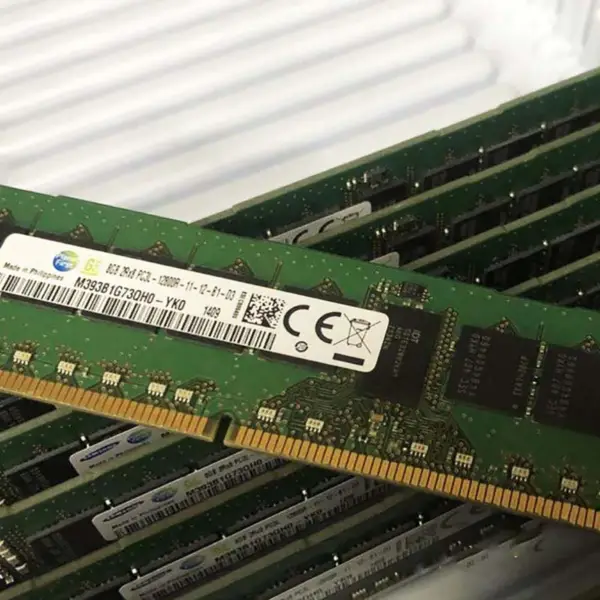 2pcs M393b1g73qh0-yk0 Ram για τη μνήμη διακομιστή Samsung 8gb Ddr3l 1600mhz Ecc Reg 2rx8 Pc3l-12800r Server Memory