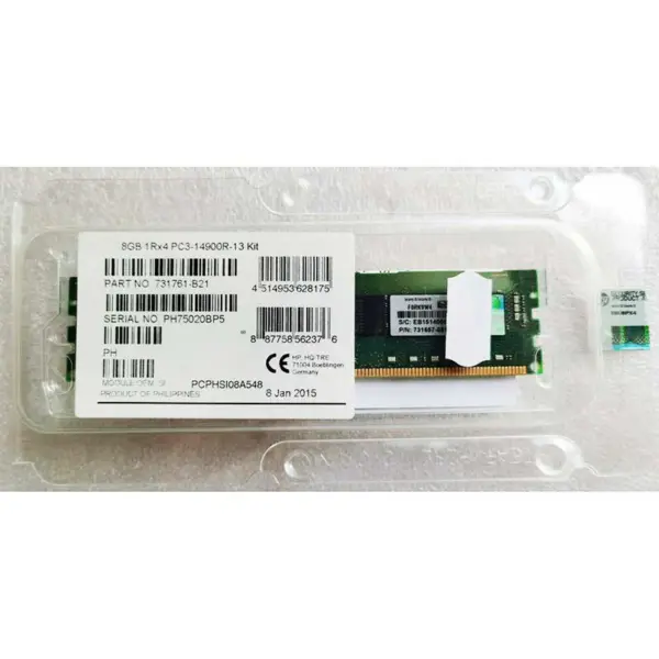 731761-b21 731657-081 735303-001 Μνήμη 8gb Ddr3 1866 1rx4 Pc3-14900r Server μνήμης