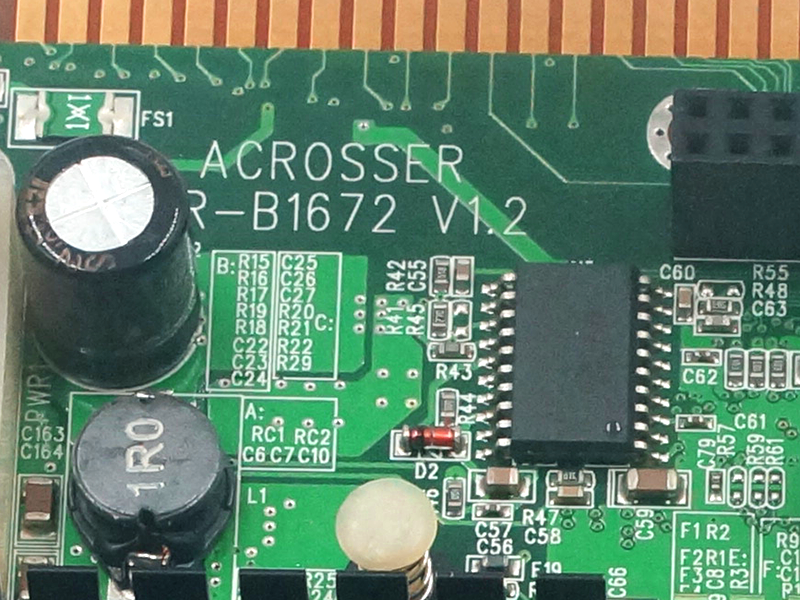 Βιομηχανική μητρική πλακέτα acrosser AR-B1672 V1.2