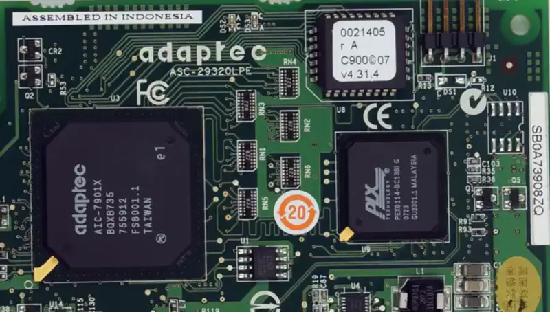 Βιομηχανική μητρική κάρτα Adaptec ASC-29320LPE SCSI Low Profile Card
