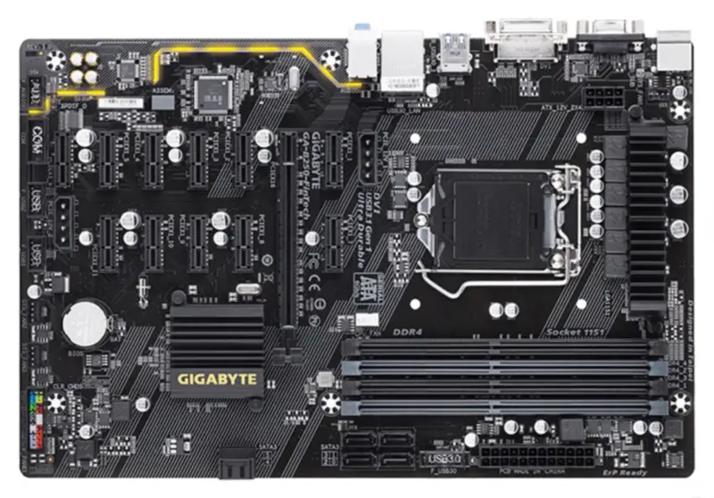 Gigabyte B250-FinTech Desktop GA-B250-FinTech Μητρική πλακέτα 12PCI-E DDR4 B250M B250 Socket LGA1151
