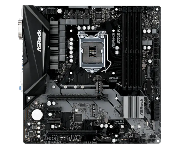 Μητρική πλακέτα Asrock B360M Pro 4 LGA1151 DDR4 64G M-ATX