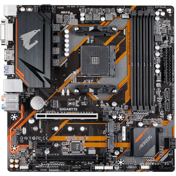 Μητρική κάρτα Gigabyte GA B450M AORUS ELITE AMD B450 DDR4 DIMM USB3.1 Micro-ATX 64G