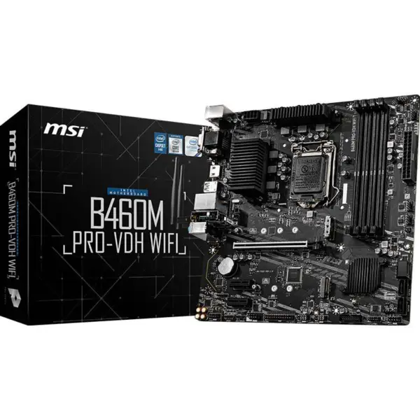 Μητρική κάρτα MSI B460M PRO-VDH WIFI Micro-ATX Intel B460 M.2 DDR4 SATA 128G Υποστήριξη LGA 1200 CPU