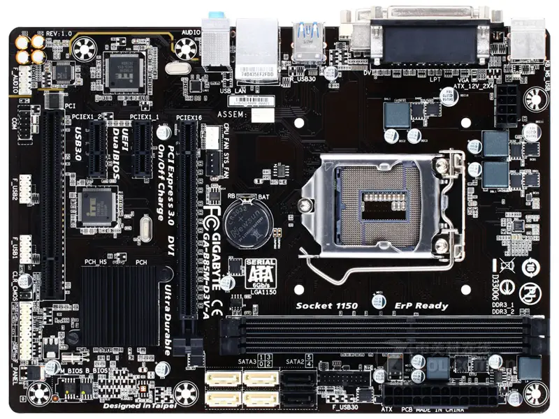 Gigabyte GA-B85M-D3V-A B85M-D3V-A Μητρική πλακέτα επιτραπέζιας B85 LGA1150 DDR3 16GB