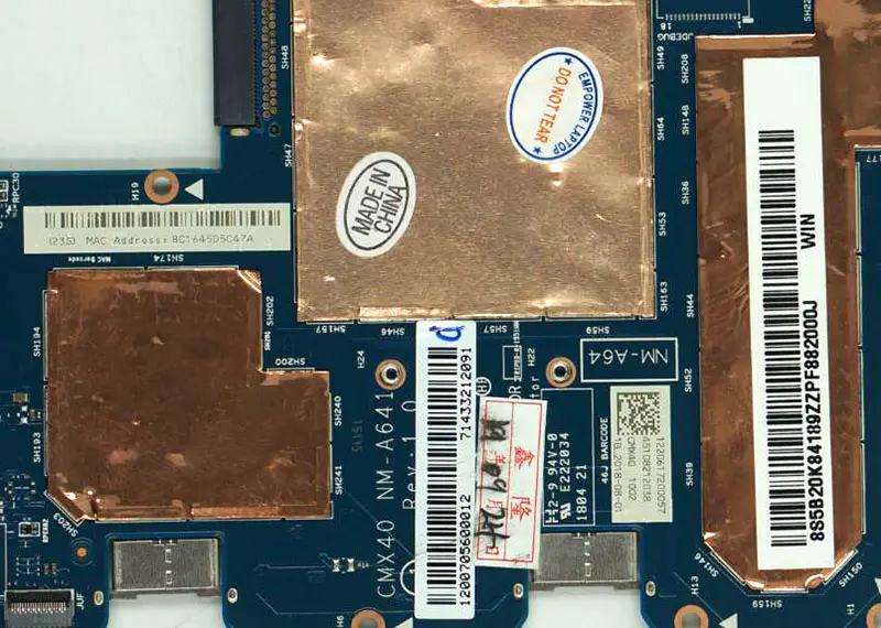 Μητρική πλακέτα Lenovo MIIX 700-12ISK CMX40 NM-A641 Tablet